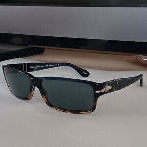 Persol 2747-s 955/4n 57* 1640 Rectang. Polarized Blue Tortoise Men's Sunglasses